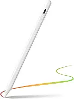 Caneta Pencil Para Apple iPad Sensível à Inclinação, Rejeição de Palma da mão e Display de Bateria acompanha, for iPad 10/9/8/7/6th Gen, Air 11"-13"/M2/5/4/3rd, Pro 11"/12.9"/13"/M4, Mini 6/5th