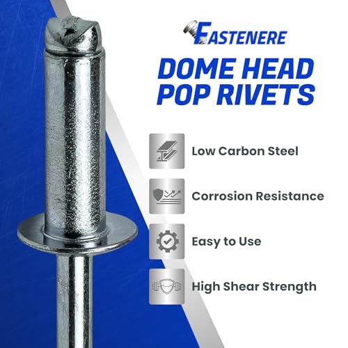 Fastenere 183014 Pop Rivets - 1/4 Inch X 3/8 Inch (25 Pcs) Heavy Duty thumb #2