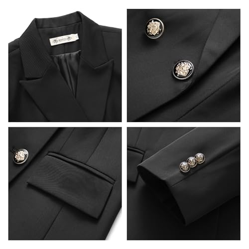 Effortlessly Chic Black Women's Blazer and Pants Set - Image 5