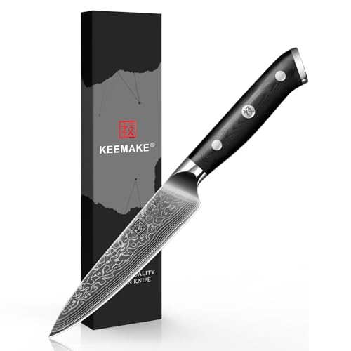 , 5 Inch Chef Knife, 67-layer Damascus Steel Paring Knife With Ergonomic G10 Handle, Multipurpose Kitchen Knife For Fruit And Vegetable Cutting