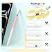 MoKo Case for Apple Pencil USB C, Gradient Color Silicone Protective Cover Sleeve Compatible with Apple Pencil Magnetic and Charging, Pink