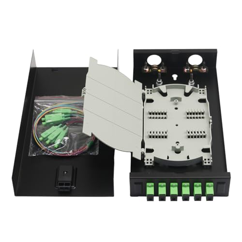 Boîtier fibre 6 ports SC-SM Simplex mural avec pigtail 1.2m et coupleurs SC-APC