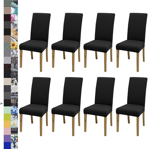 BIETYONE Chair Covers,Dining Room Chair Covers Set of 8,Stretch Kitchen Chair Cover,Washable Dining Chair Cover,Parsons Chair Slipcovers Protective,for Home,Restaurant,Banquet