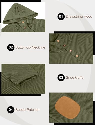 Vssjavun Mens Hooded Sweatshirt Casual Long Sleeve Drawstring Hoodie Pullover Sweatshirts