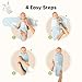 3-Pack Organic Swaddles for Newborns, Baby Sleep Sacks 0-3 Months - Baby Swaddle Wrap, Newborn Wearable Blanket, Infant Sleep Sack for Girls, Boys, Soft & Snug, Large Hook & Loop Closure (Ripple)