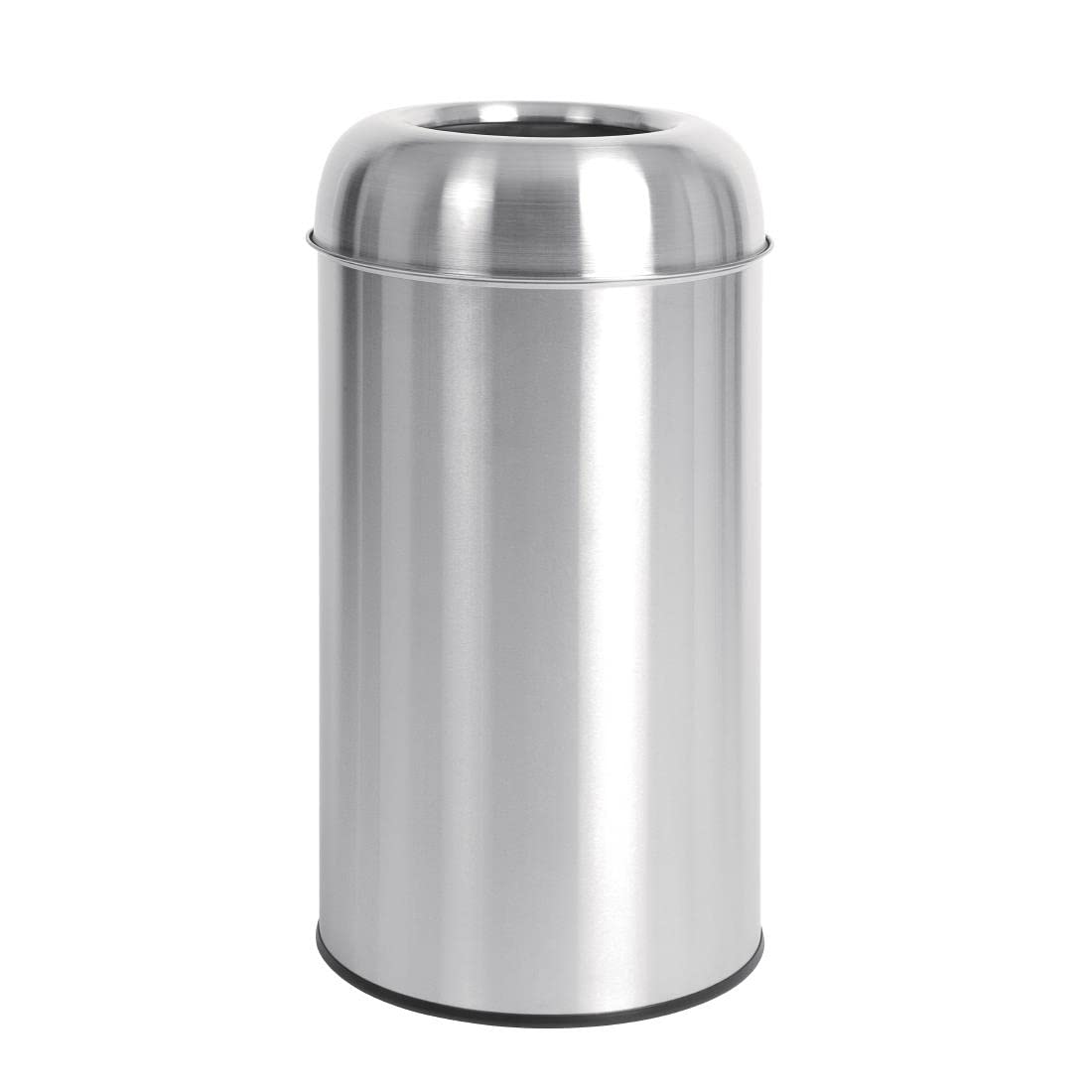 Bolero Cubo de basura con tapa abierta, 40 l, acero inoxidable