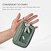 Didida The Iris Wallet Zip Card Case with ID Window Purses for Women Coin Purse with Zipper Mini Portable Keychain Wallet, Olive Green
