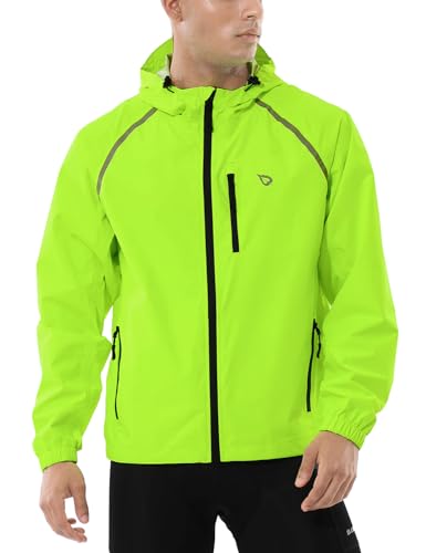Baleaf BALEAFAAA4670336519MA Mens Cycling Rain Jacket Windbreaker Waterproof Running Gear Golf Mountain Biking Hood Lightweight Reflective Yellow Xl thumb #1