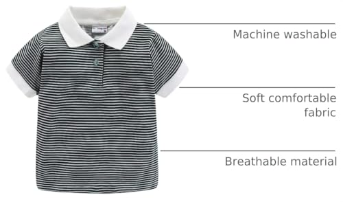 Image of Mud Kingdom Boys Polo Shirt Short Sleeve School Uniform Pique Polo Summer