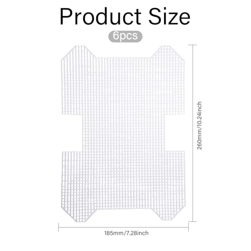 Image of CHGCRAFT 6Pcs Plastic Mesh Canvas Sheets Bag Bottom Shaper Pads Purse Making Template for Yarn Crochet Embroidery Craft White Sheets for Acrylic Yarn Crafting Knit Crochet Projects