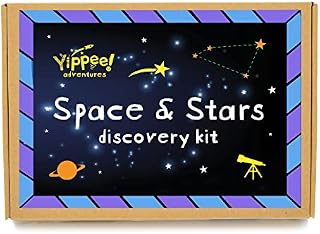 Yippee Space Astronomy Science Kit - 5 Educational Activities - Stars Planets Solar System Space Gifts for Kids Boys Girls STEM Toys age 4 5 6 7 8