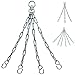 AQF Sacco da Boxe Catene, Sacco Boxe 4 Trefoli Catena Acciaio Inox, Sacco da Boxe Appeso & Girevole Sacco da Box Pesante Catenelle per Boxe Allenamento MMA