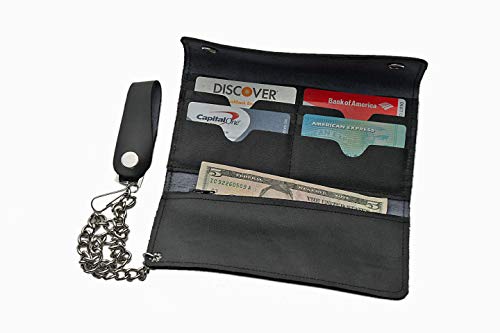 Szco Supplies Bi-Fold Biker Wallet, 8x4-Inch, black3