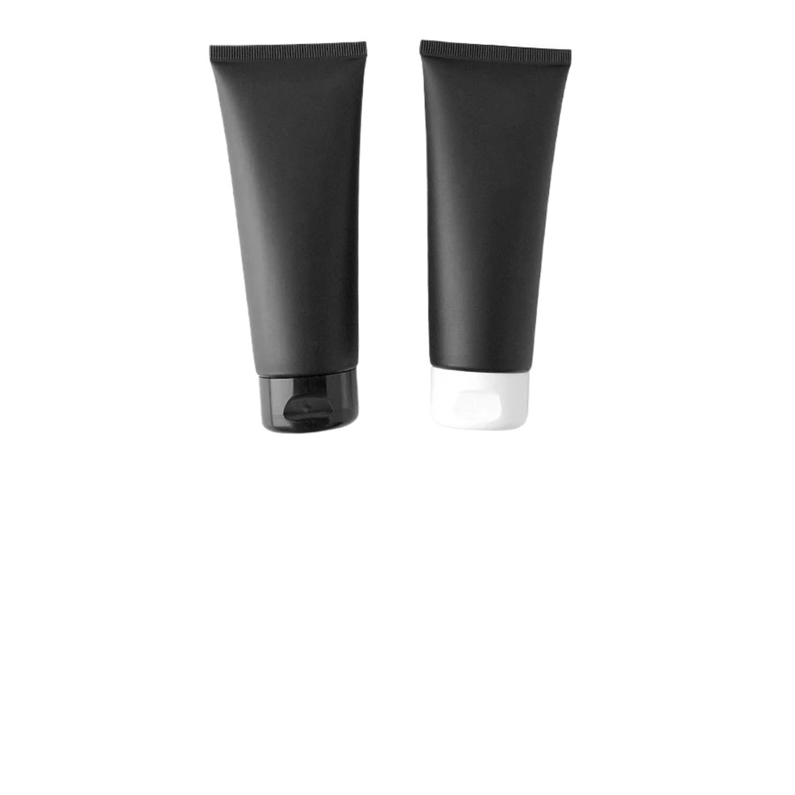 Bottiglie di plastica per condimenti da spremere, 10-100 pz Vuoto 100 ml Nero Opaco Tubo Morbido di Plastica Detergente Viso Crema for Il Corpo Contenitore Cosmetico Flip Cap(White Cap 4,30pcs)