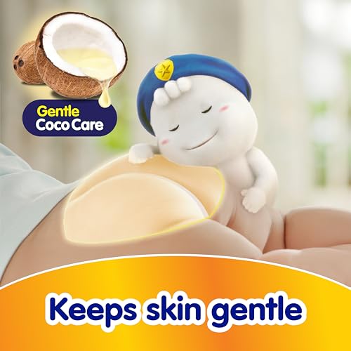 Mamypoko pants All night absorb| Pant Style Baby Diapers Large Size(L), 80 Count, Ideal for 9-14Kgs|1 Diaper= Upto All night Absorption|Wider Crisscross Sheet|Gentle Coco Care| 12hr Leakage Protection| Prevents Heaviness.