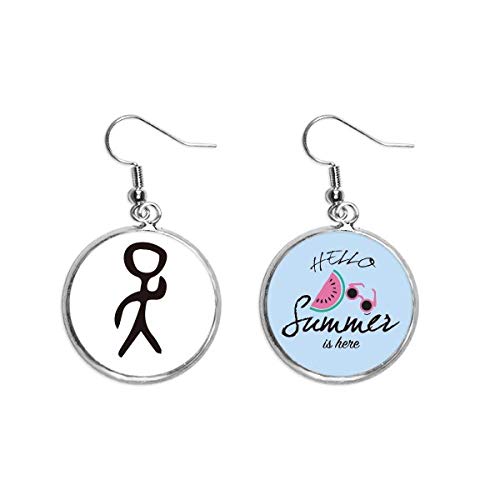 Pendientes Wu de sandía para lucir en la playa y fiestas de verano