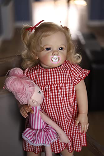 Muñeca realista Terabithia 60 cm con cuerpo suave miniatura 3