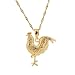 New Fashion Women Jewelry 18k Gold Plated Animal Chicken Pendant Necklace Jewelry