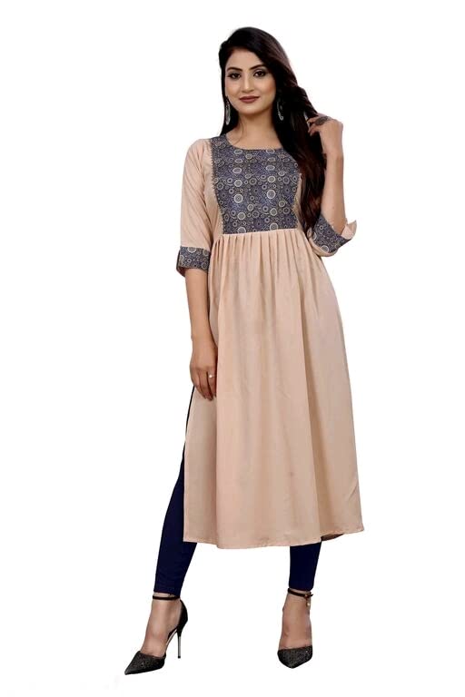 D K Enterprises Women's Poly Crepe Fabulous Printed Kurti's