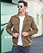 EKLENTSON Mens Military Jacket lightweight Fashion Cargo Fall Jackets for Men Field Army Tactical Coat Khaki L