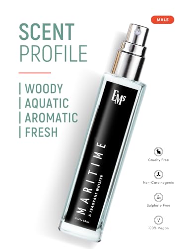 Image of EM5 Maritime EDP Perfume for Men | Fresh Spicy Lavender Woody Aquatic Fragrance | Strong and Long Lasting Eau de Parfum Spray | Luxury Gift for Him | 15ml