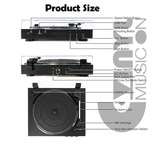 Tourne-Disque Vinyle, Tourne-Disque avec Haut-parleurs, Enregistrement USB convertit Le Vinyle en MP3, Tourne-Disque… - Les Beatles, Paul McCartney, John Lennon, RIngo Starr, George Harrison Tourne-Disque Vinyle, Tourne-Disque avec Haut-parleurs, Enregistrement USB convertit Le Vinyle en MP3, Tourne-Disque… – Image 5