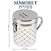 MASORET Set: Stainless Steel Tzedakah Box 6.3 Inches - Diamonds Designed