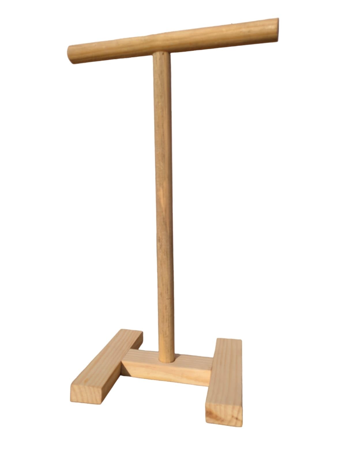 Poonch Wooden Training Hand Taming and Feeding Tshape Stand 20cm 30cm and 40cm Height Budgies cockateil Lovebird and Other Parrots (Big) (B0CQXCBXW8) Amazon Price History, Amazon Price Tracker