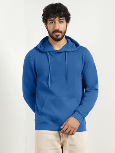 Image of Nobero Hoodies for Man | 280 GSM Rich Cotton Fleece Solid Hooded Full Sleeve Sweatshirt for Man | Stylish Casual Wear Winter Hoodies for Men