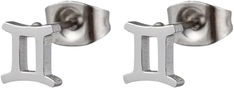 New 2026 12 Constellation Stud Earrings For Women Zodiac Sign Astrology Jewelry Leo Aries Scorpio Ear Cartilage Female Birthday Gift Fashion Accessories Creative