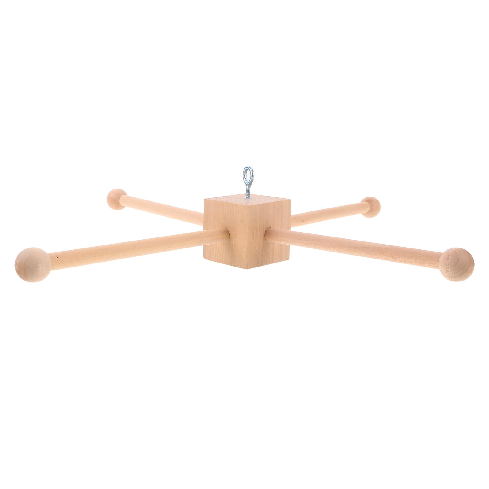 KHBUAB Wooden Mobile Hanger Mobile Arm Frame Kit with Multiuse Functionality for and Easy Assembly, Natural Beige for Nursery Wind Chimes, for Room and Hallway Decorations