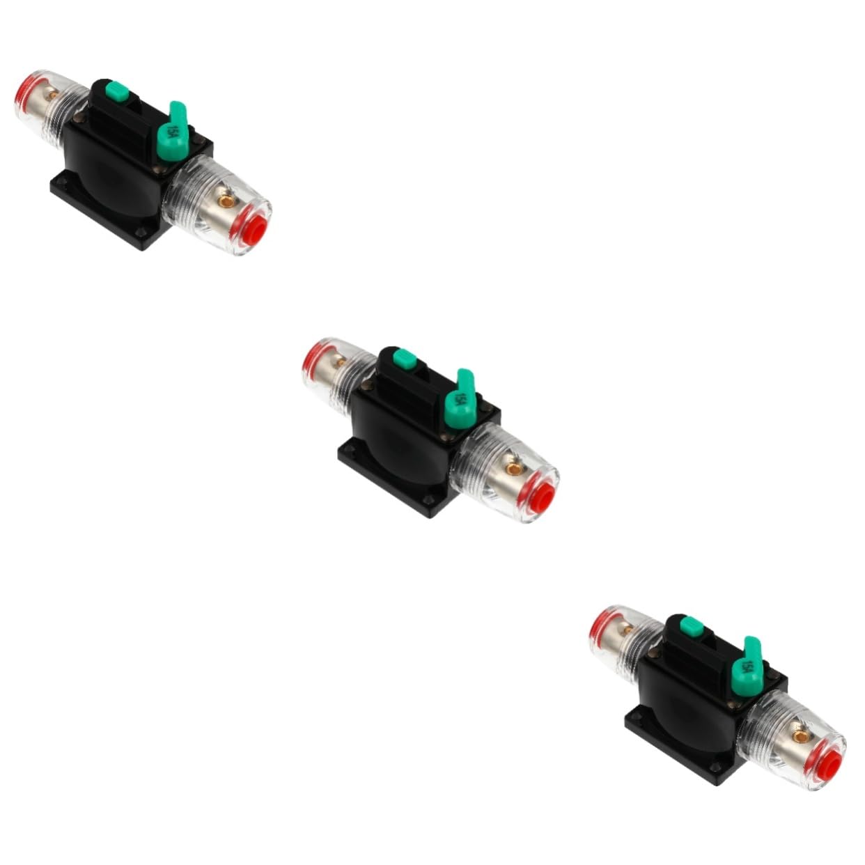 ibasenice 3pièces Disjoncteur Audio Avec Porte-fusible Réinitialisation Manuelle Pour Système Électronique Automobile Étanche Et