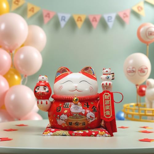 Figura Decorativa de Gato de la Suerte en Cerámica miniatura 6