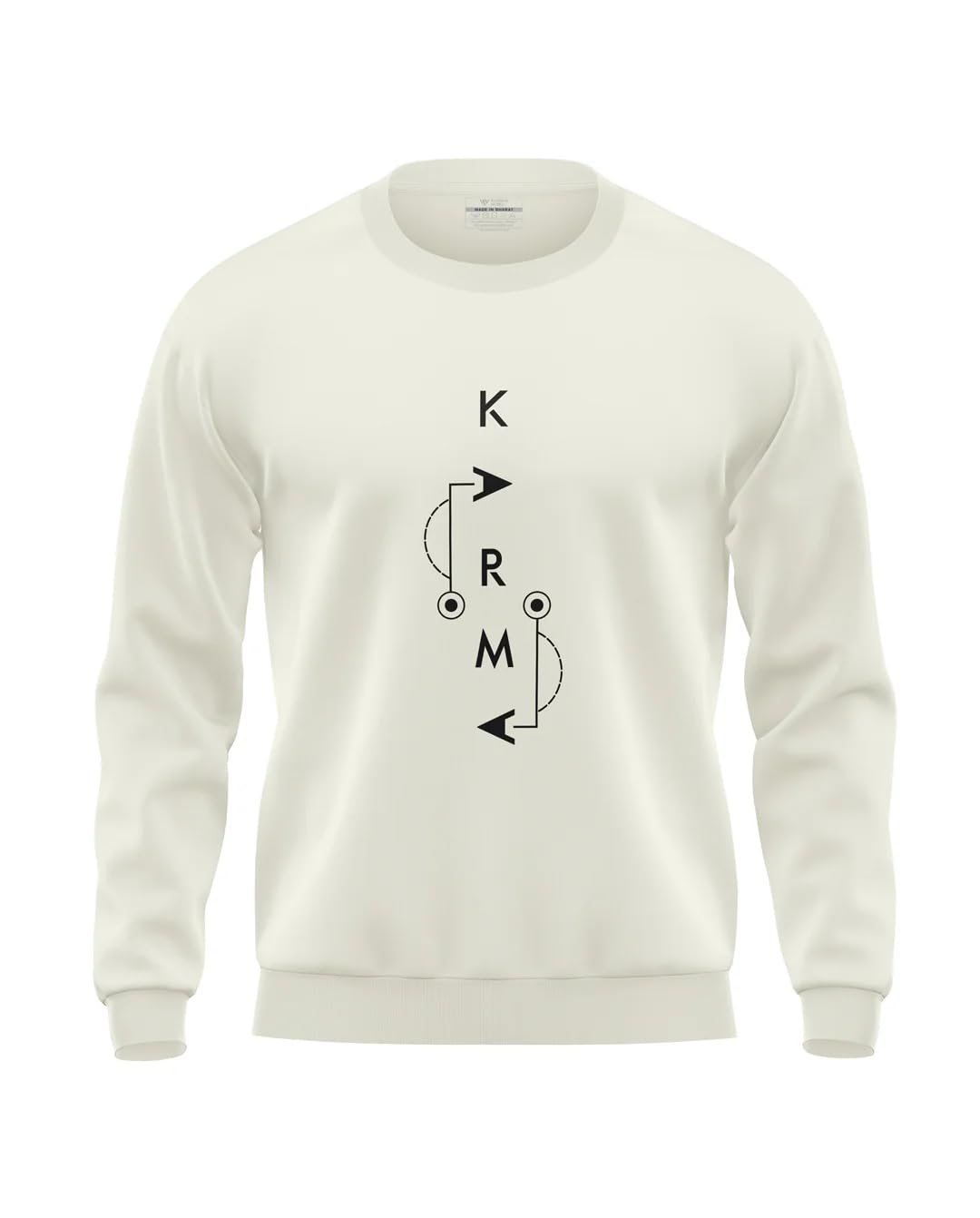 warriorworld Men's Cotton Sweatshirt | Karma Graphic Print Pullover | Trendy Winter Wear | Regular Fit-picture-20