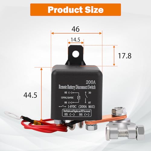 Feiton 80005477 Remote Battery Disconnect Switch Upgraded Kill Switch thumb #2