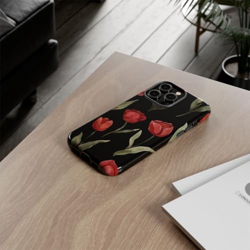 Coque iPhone 14 Pro Max tulipe rouge évite les rayures et chocs - 4
