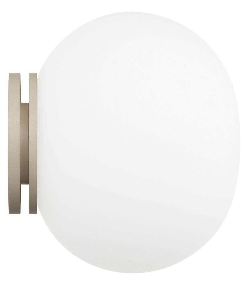 Flos MINI GLO-BALL C/W runde Leuchte, aus Opalglas, G9 20W 230V IP40 Größe 11,2 x 8,5 cm, F4190009 [Energieklasse A+] Farbe Weiß-Silber