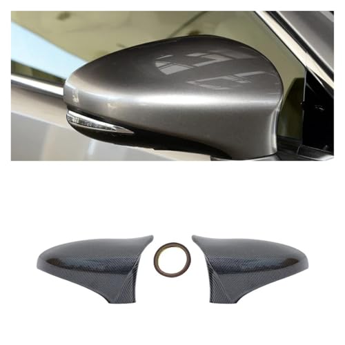 �Ԃ̃T�C�h�o�b�N�~���[�J�o�[�L���b�v ���N�T�X IS ES GS LS CT RC F �X�|�[�c IS200 IS250 IS300 IS350 2014-2020 �ɑΉ��~���[�J�o�[��ǉ�(Carbon Fiber Look)