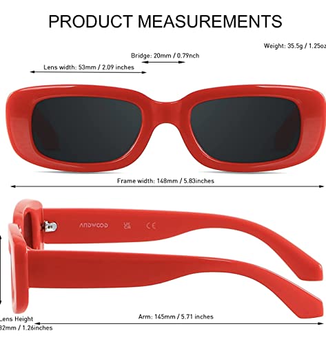 Image of IFLASH Rectangle Sunglasses for Women Retro Driving Glasses 90s Vintage Fashion Narrow Square Frame UV400 Protection Glasse