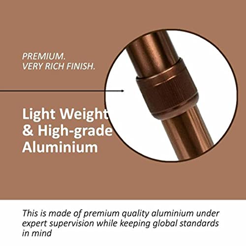 Image of Dr. Care Imported Height Adjustable Walking Stick with 10 Adjustable Height Level (Brown)