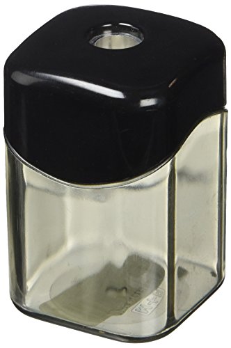 M+R 709230000 Sacapuntas con depósito rectangular, color negro