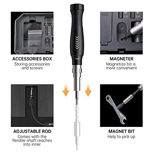 Precision Screwdriver Set, Laptop Screwdriver Kit, Jakemy 164 In 1 Professional Computers Screwdriver Repair Kit With T5 T6 Torx Screwdriver For Macbook, Phone, Watch, Eyeglasses, Xbox, Modding, Diy #TOP3