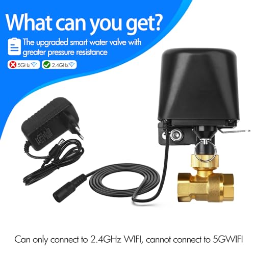Valve d'eau intelligente WIFI/Bluetooth DN25 compatible Alexa - 3