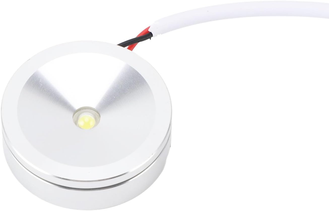 Dimmable LED Mini Spotlight, USB 5V Stepless Brightness Dimming with 6.6ft Cable and Double Sided Tape, for Display Cabinets Jewelry Cabinets Cupboards (Netural Light)