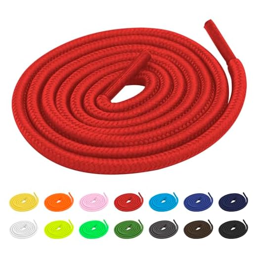 TBOC Cordones Redondos [Rojo] [120 cm] para Calzado Zapatos Deportivas Zapatillas Botas | Cordón Patines Fútbol Deporte | Compatibles con Converse Nike Adidas Panama Jack Asics Vans