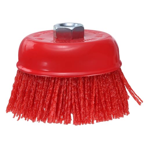 QUARKZMAN 4 Nylon Filament Drahtrad Becherbürste Für Winkelschleifer Mit 5/8-11 Gewindespindel Schleifdrahtbürsten Set Für Rost/Korrosion/Farbrestentfernung Und Oberflächenreinigung