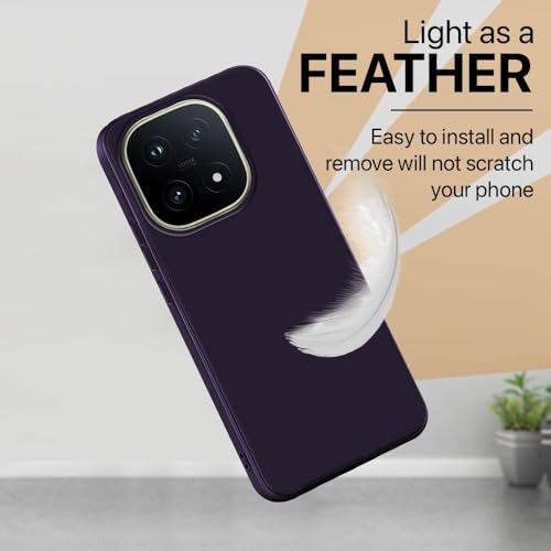 Image of Back Cover for iQOO 15 5G | Full Camera Protection | Premium Liquid Silicon Case | Flexible Bumper Case for iQOO 15 5G (Purple)