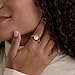 YeGieonr Gold Rings for Women Non Tarnish Signet Ring, Waterproof Stainless Steel 18K Gold Plated Sun Ring, Fashion Gold Jewelry