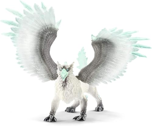 Schleich 70143 Eldrador Créatures Figurine d'action Griffon de Glace - Jouet Réaliste et Durable aux Ailes Mobiles - Cadeau pour Garçons et Filles de 7 Ans et +