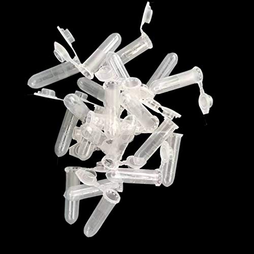 Lot de 500 tubes en plastique EP à fond rond pour centrifugeuse gradués avec bouchon à clipser en polypropylène autoclavables 2 ml